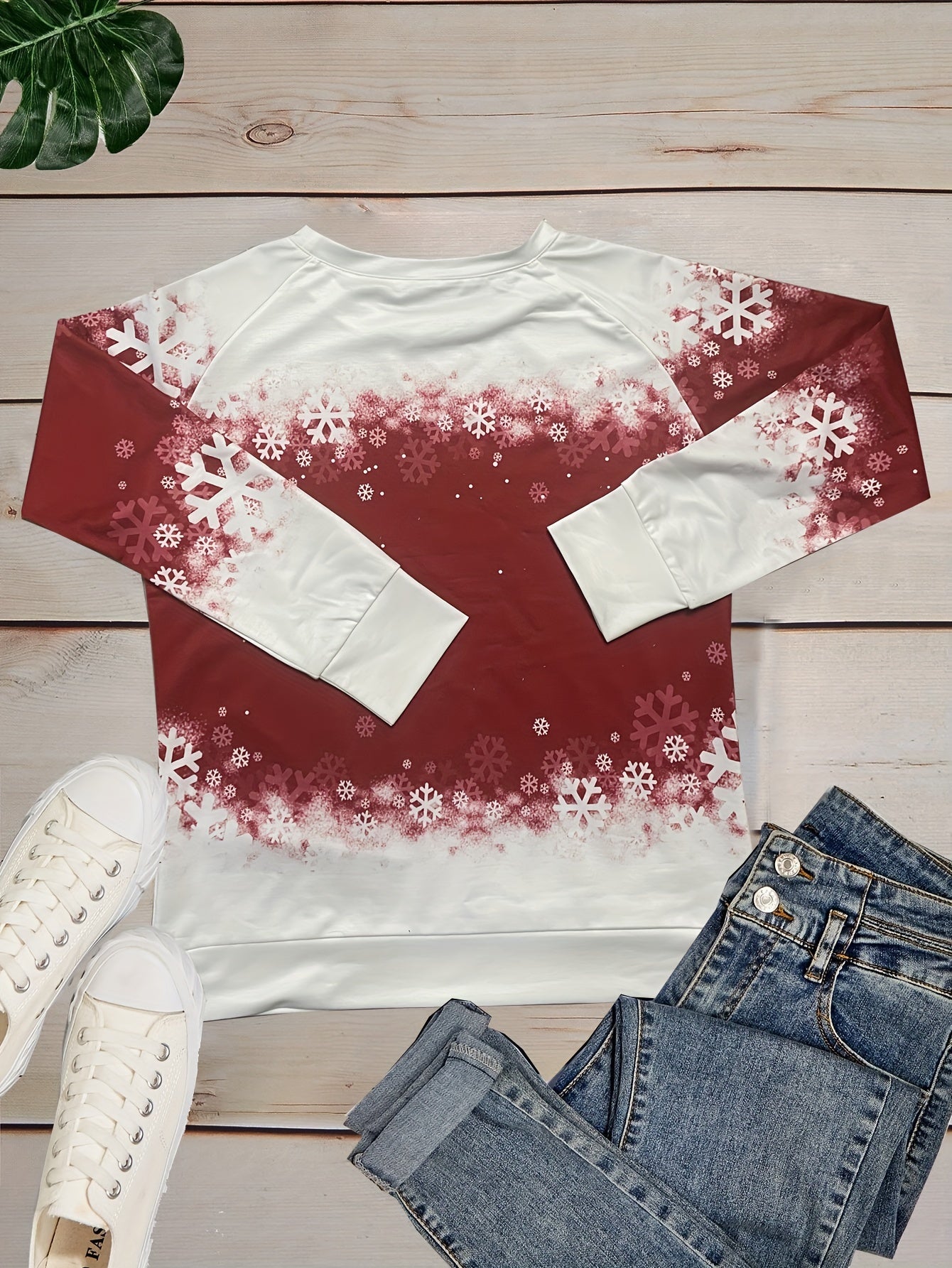 Kitty | Casual Christmas Cat Print Sweatshirt