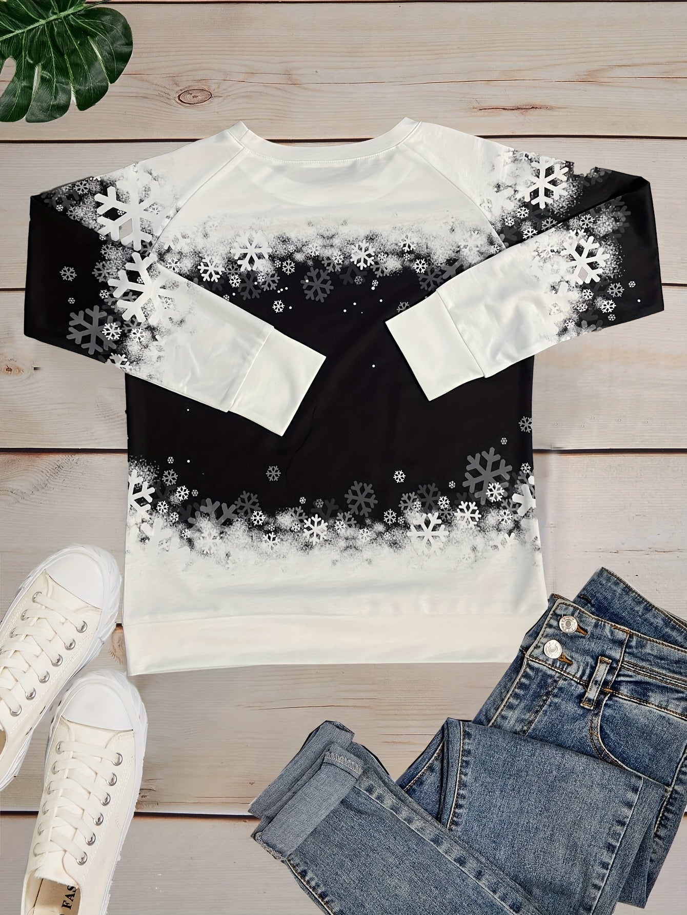 Kitty | Casual Christmas Cat Print Sweatshirt
