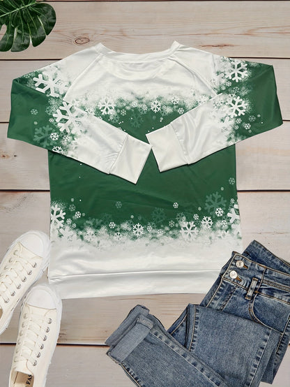 Kitty | Casual Christmas Cat Print Sweatshirt