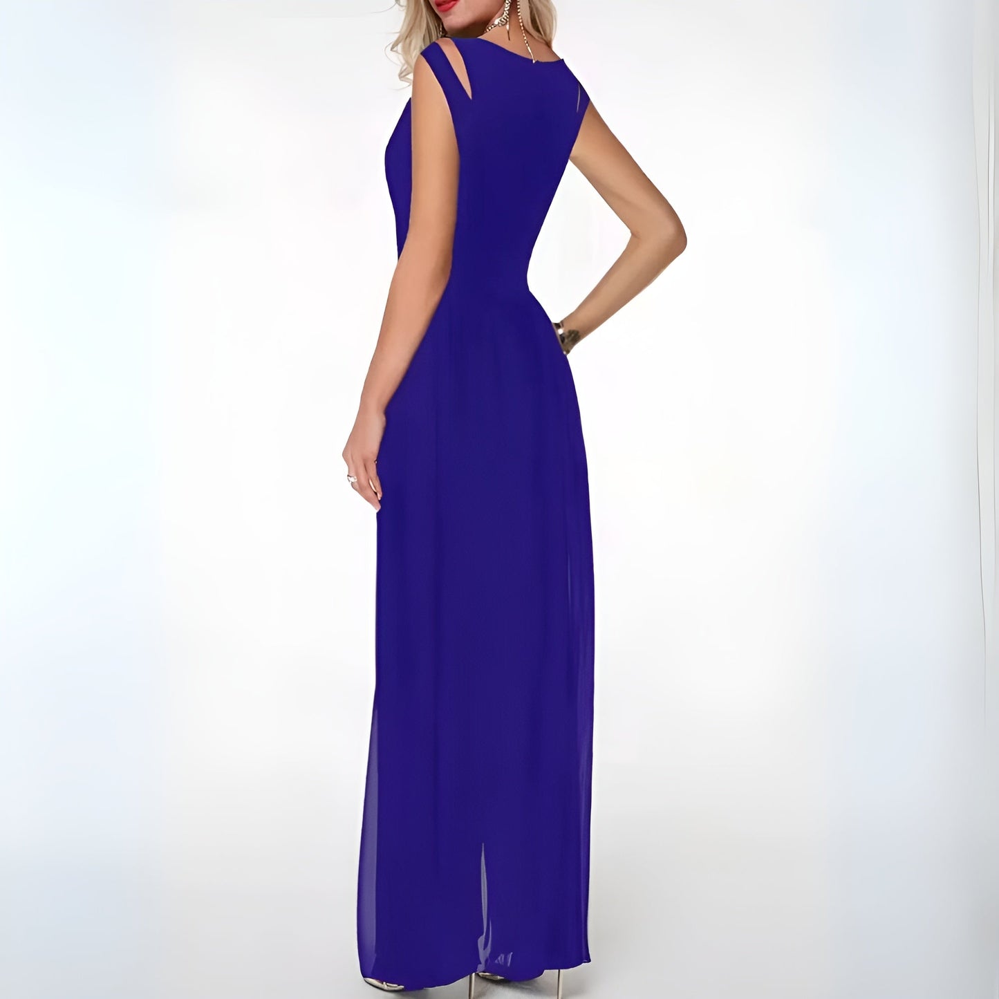 Paisley – Midi Dress with Stand-Up Collar