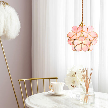 Candeeiro de teto elegante em forma de flor para uma luz acolhedora