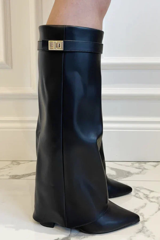 Elegante støvletter for kvinner med spenne
