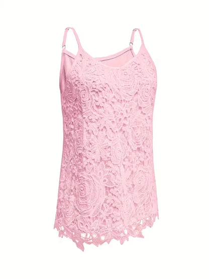 lace tank top with V-neck