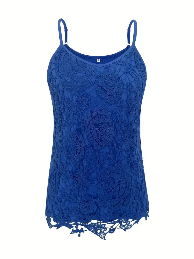 lace tank top with V-neck