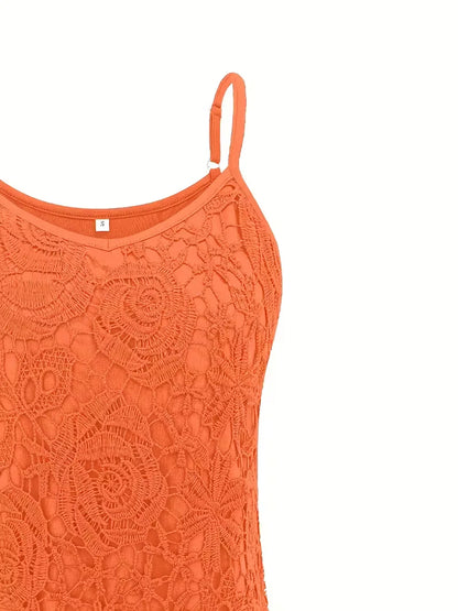 lace tank top with V-neck