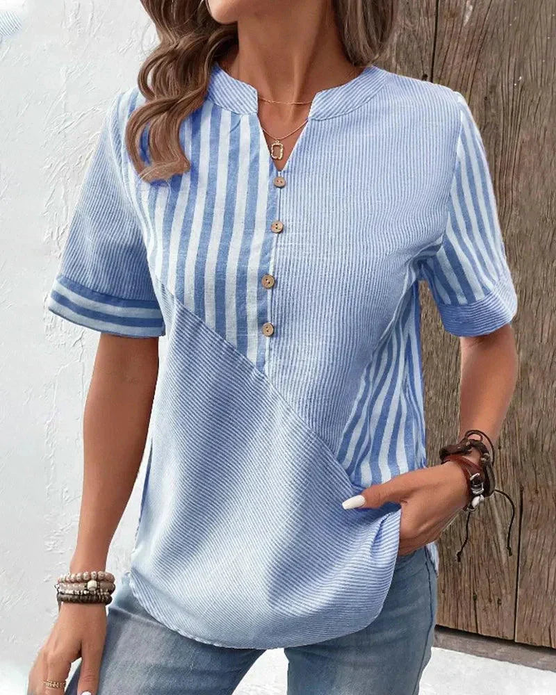Lightweight Striped Blouse for Women