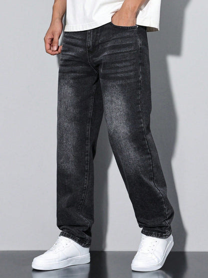 Lars | Casual washed men's jeans with straight legs