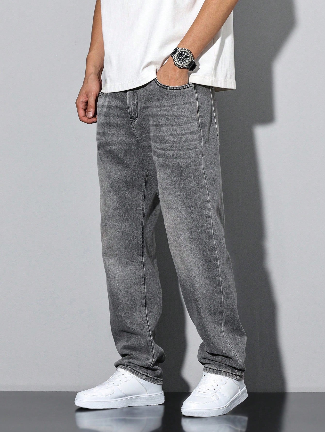 Lars | Casual washed men's jeans with straight legs