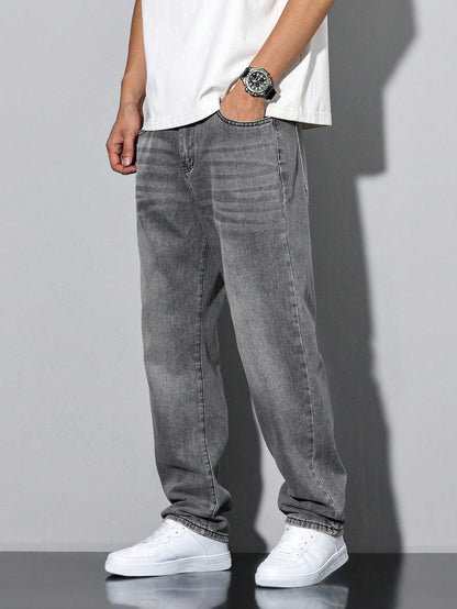 Lars | Casual washed men's jeans with straight legs