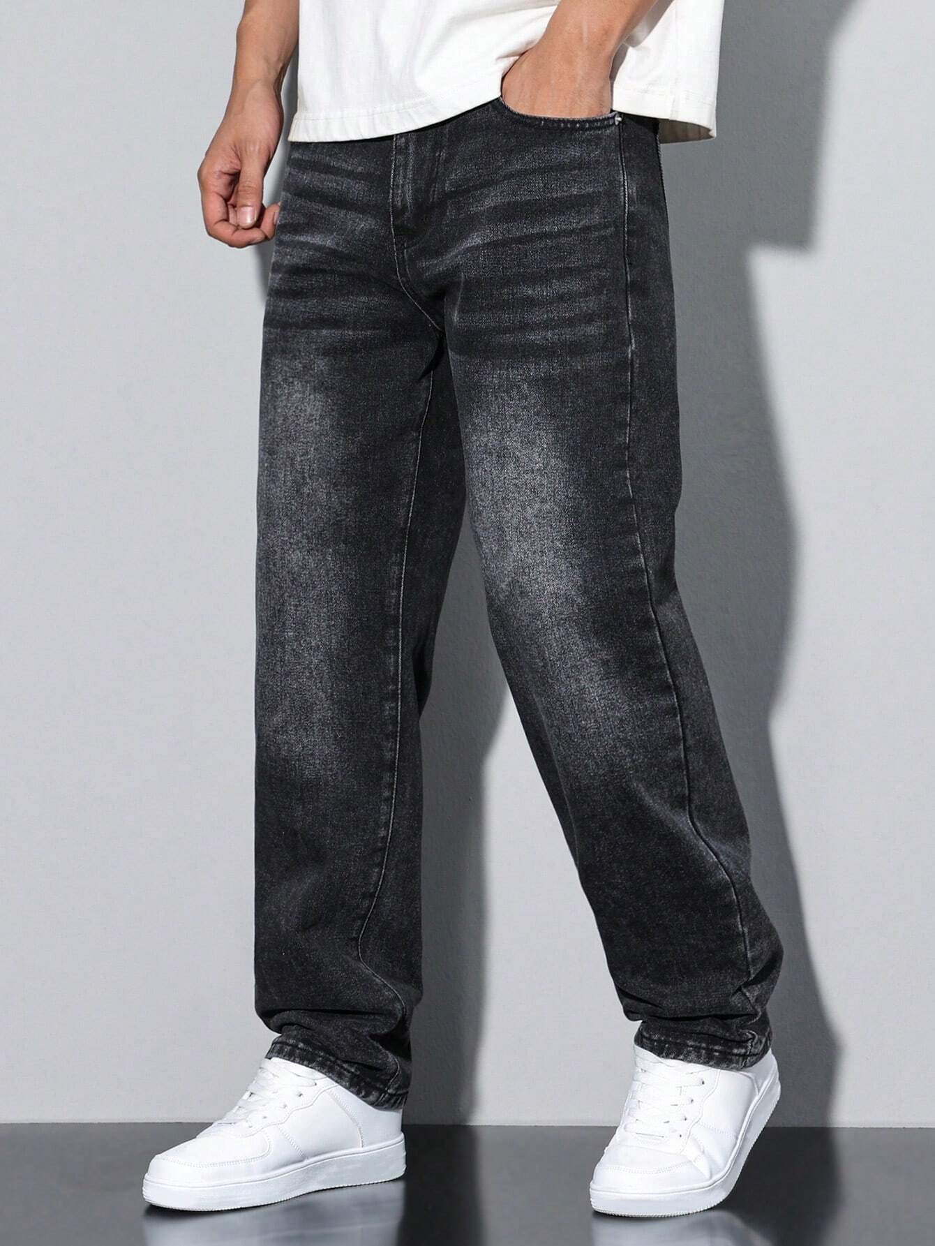 Lars | Casual washed men's jeans with straight legs