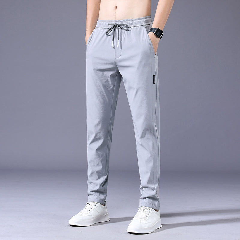 Lars | Slim-fit elasticated men's joggers in solid colour
