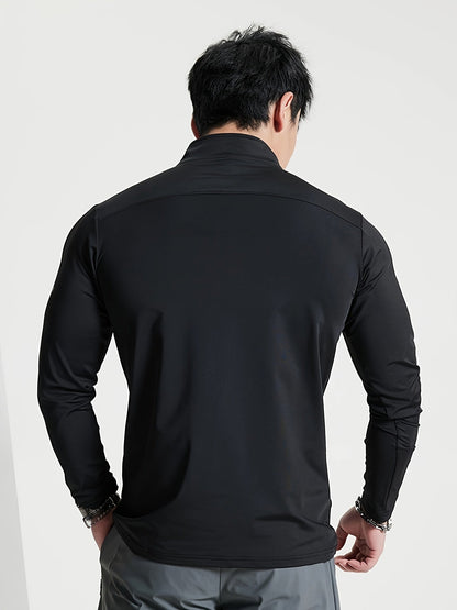 Lars | Slim-fit henley shirt with half zip and long sleeves