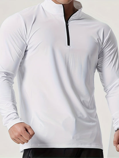 Lars | Slim-fit henley shirt with half zip and long sleeves