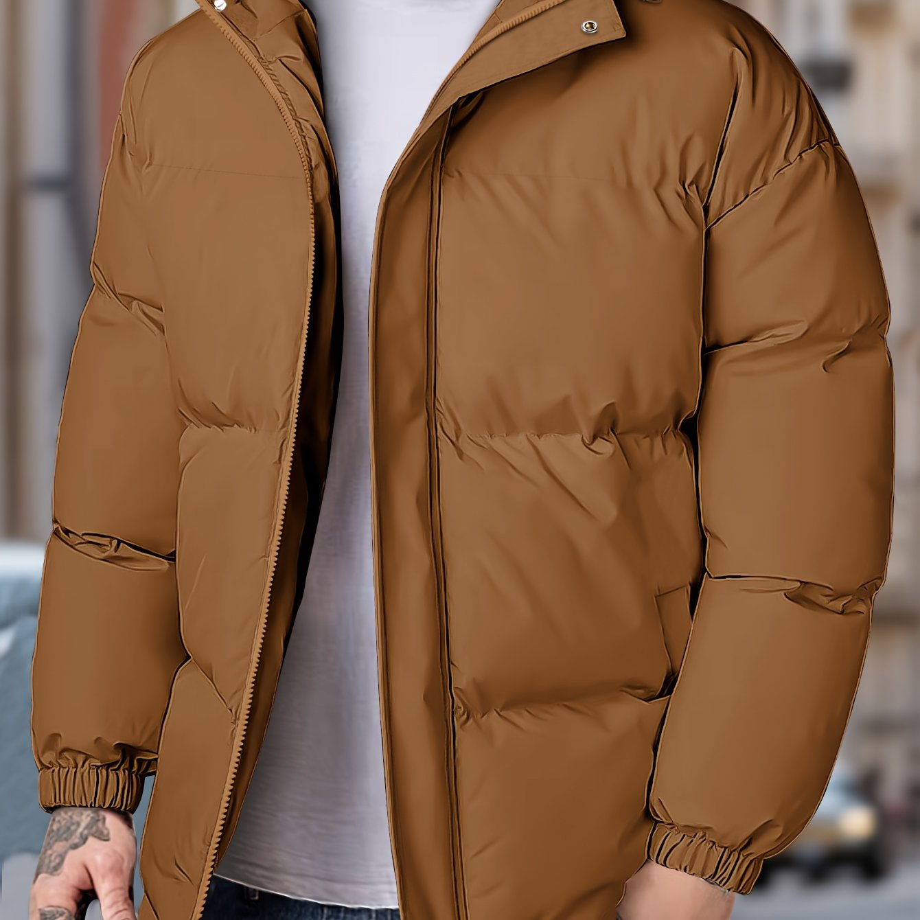 Lars | Warm windproof men's winter jacket with hood