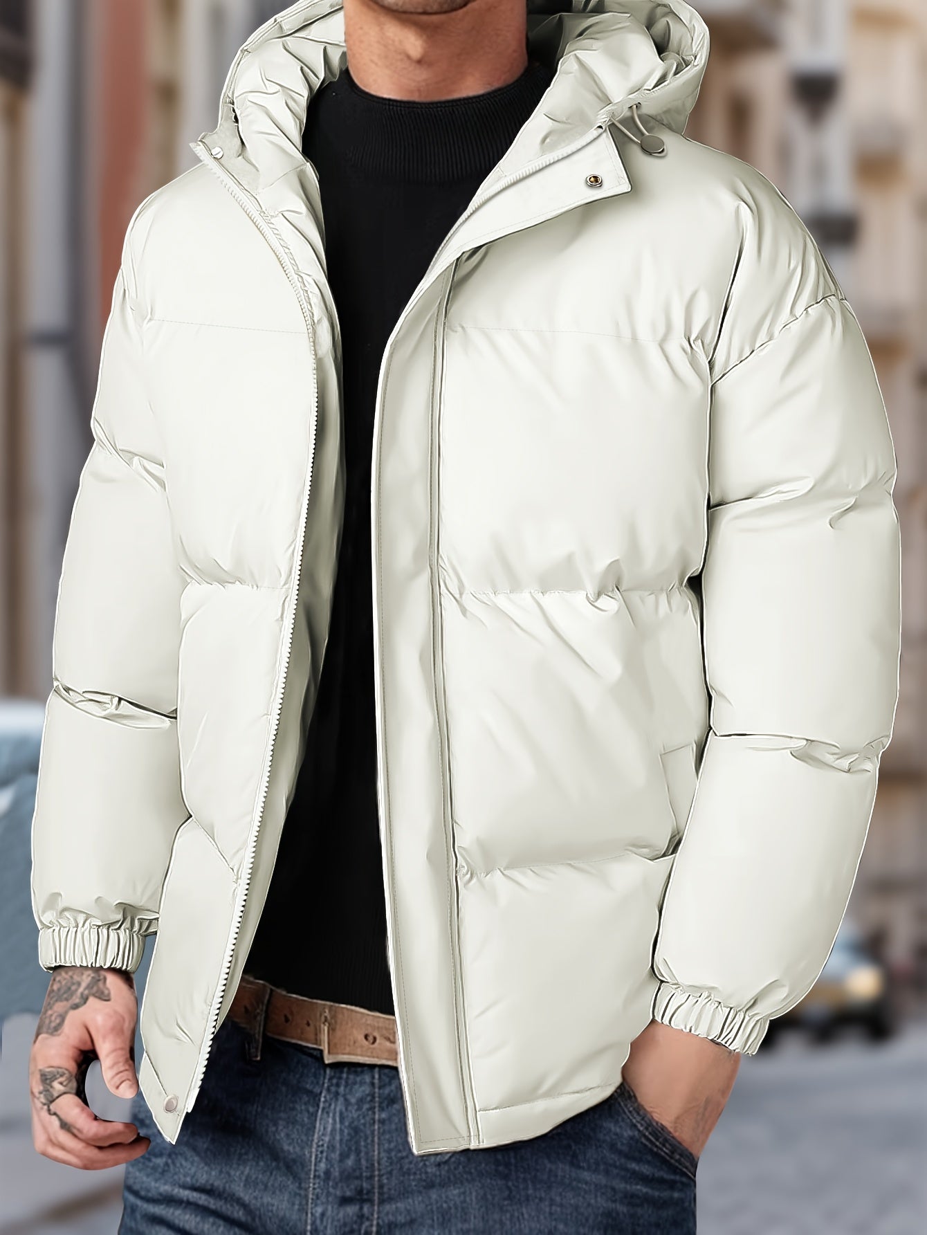 Lars | Warm windproof men's winter jacket with hood
