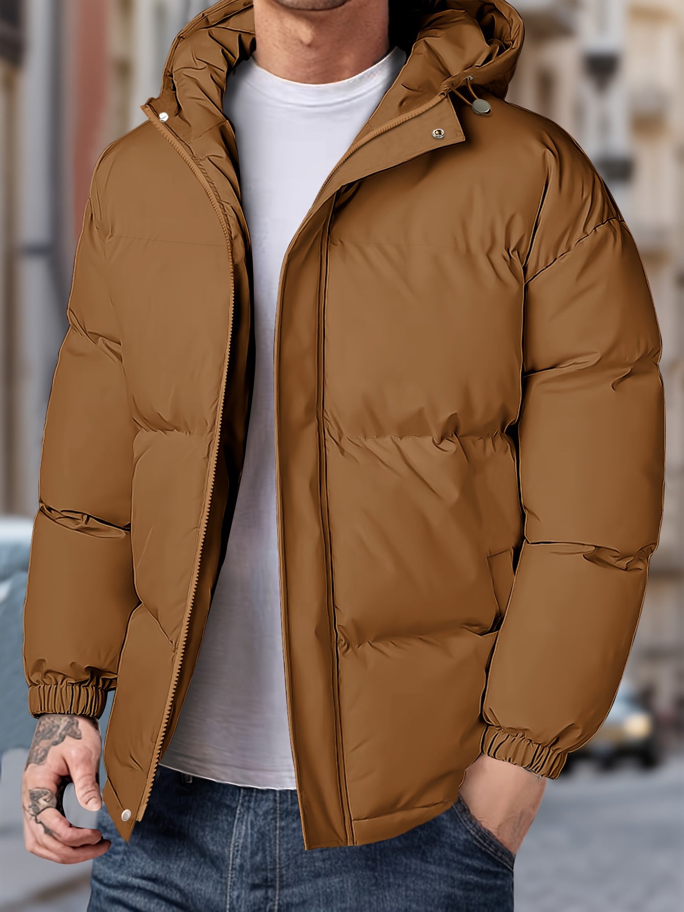 Lars | Warm windproof men's winter jacket with hood