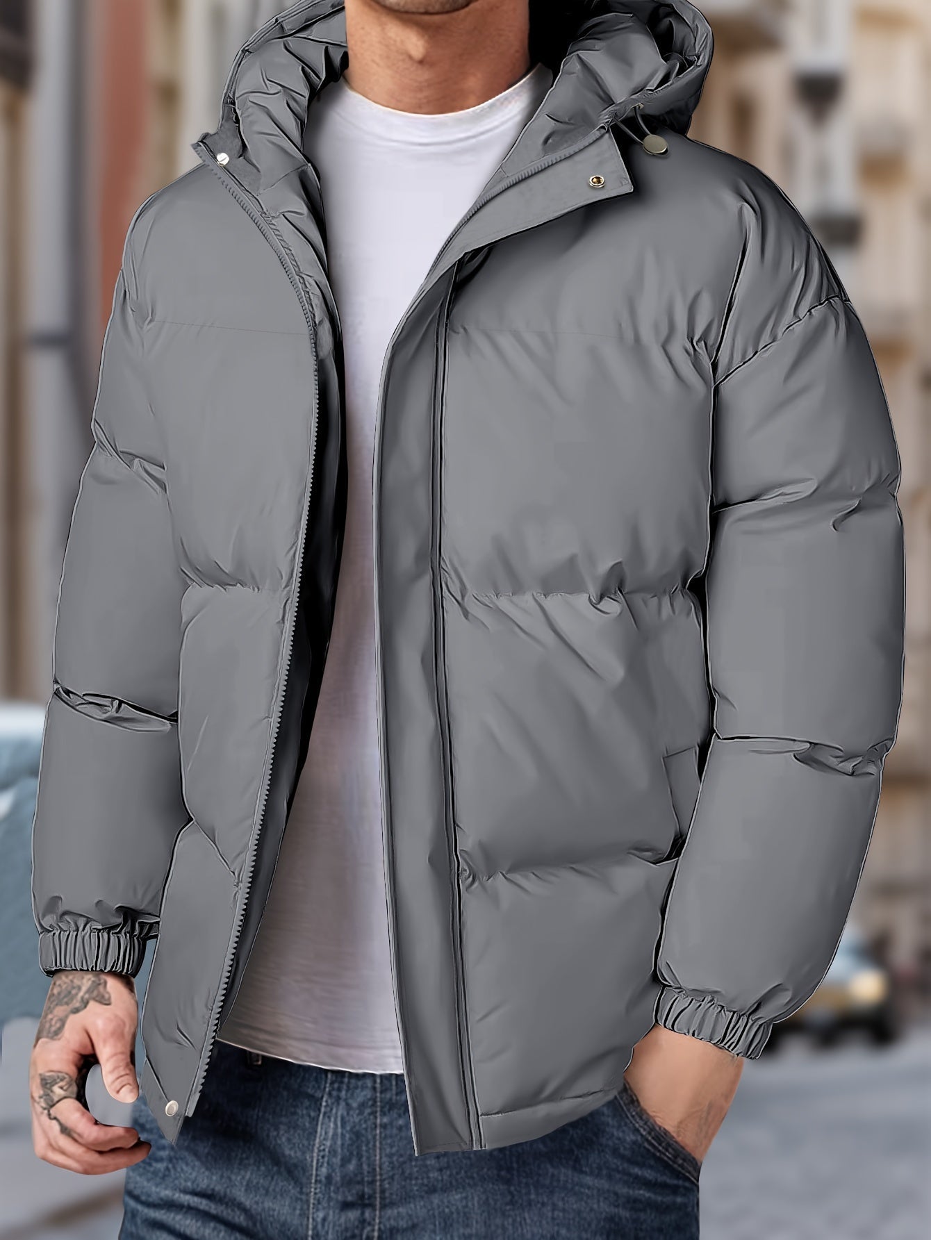 Lars | Warm windproof men's winter jacket with hood