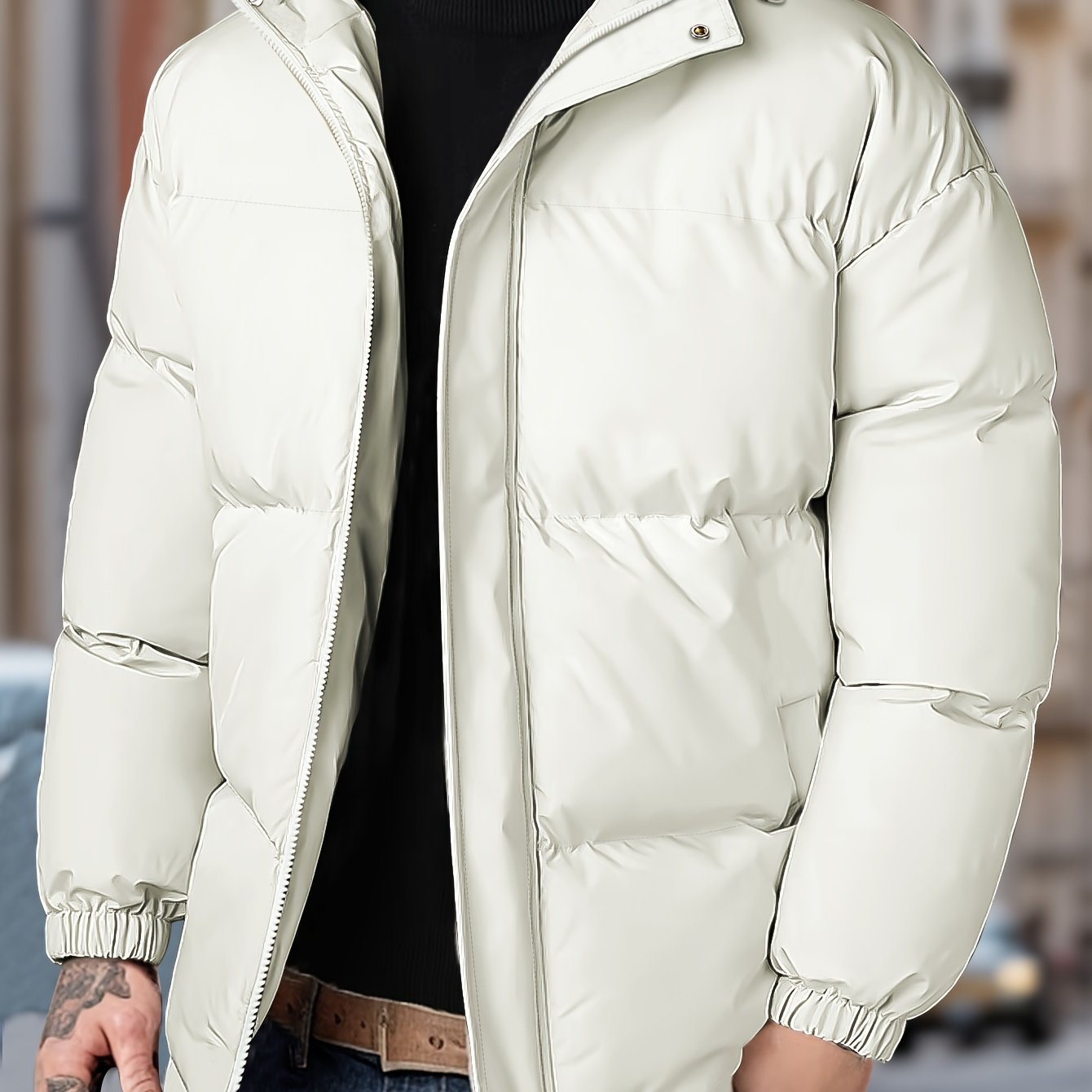Lars | Warm windproof men's winter jacket with hood