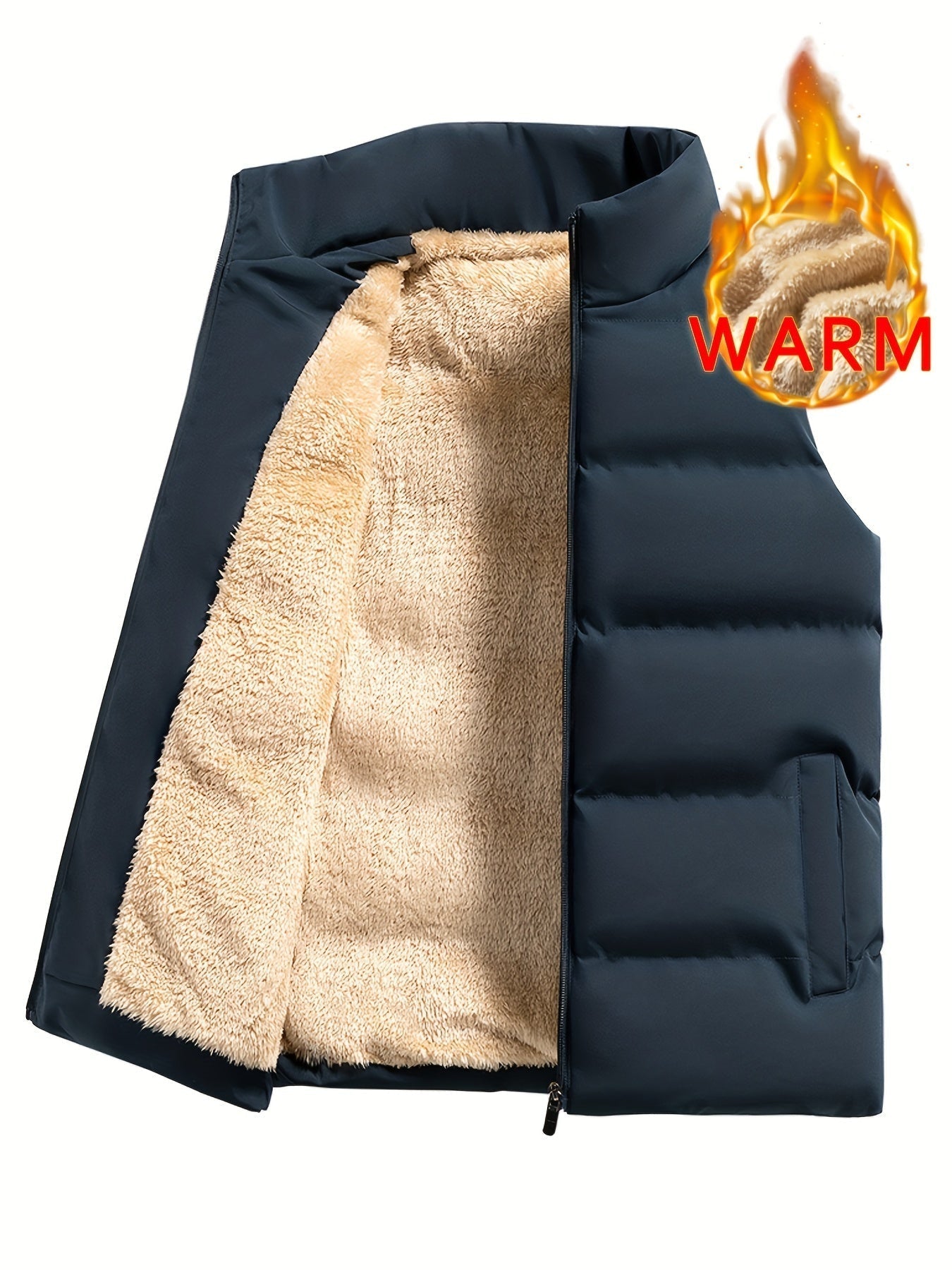 Lars | Warm fleece winter gilet for men