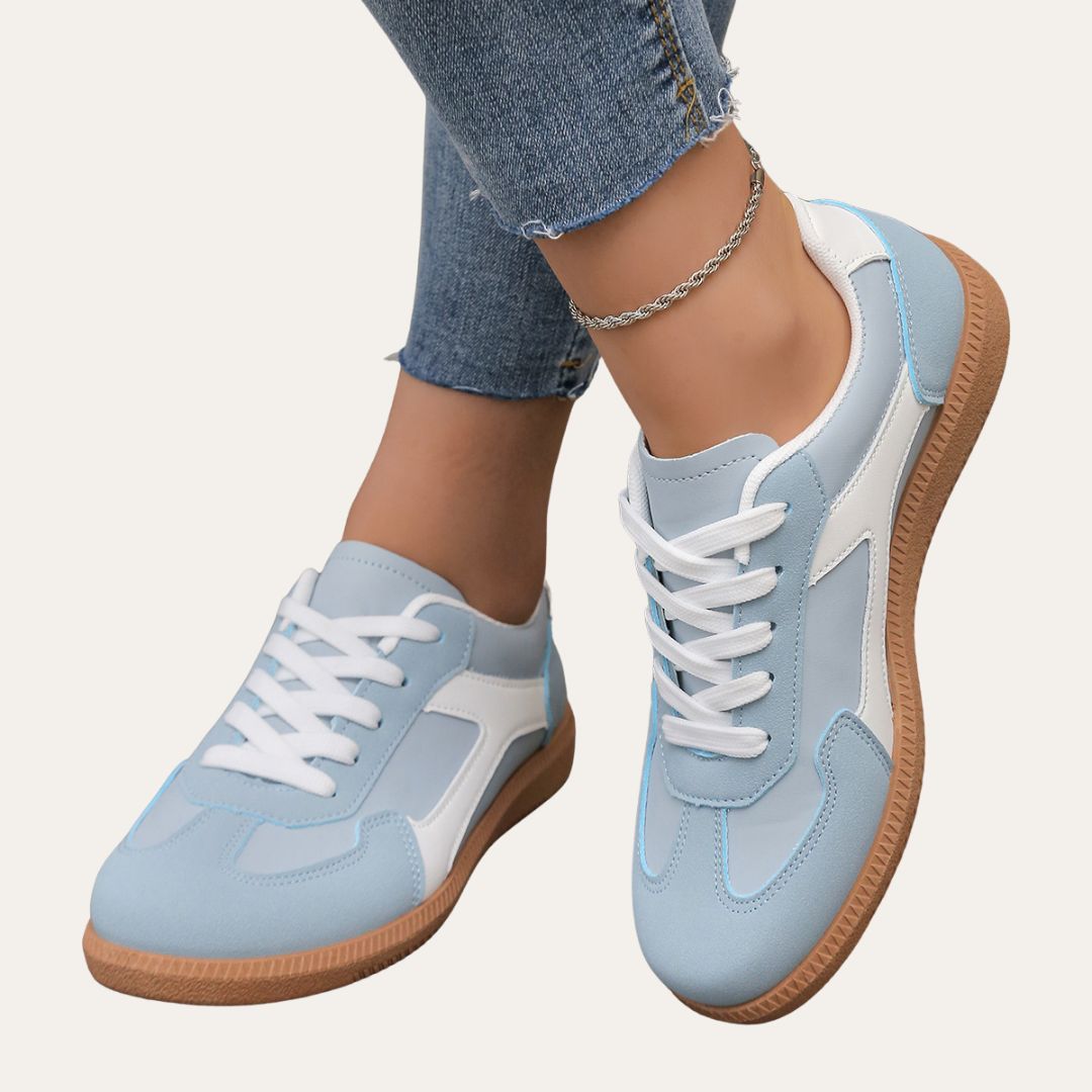Lightweight Sneakers for Women with Laces and Non-Slip Sole