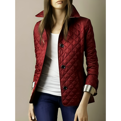 Leila | Short Quilted Ladies' Jacket with Buttons and Collar
