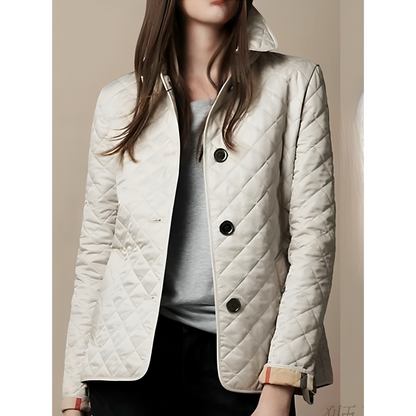 Leila | Short Quilted Ladies' Jacket with Buttons and Collar
