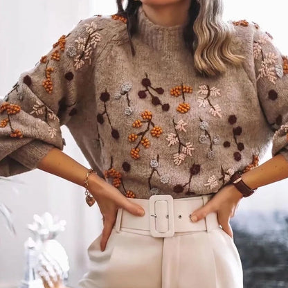 Lely | Comfortable Soft Jumper for Women with Autumn Print