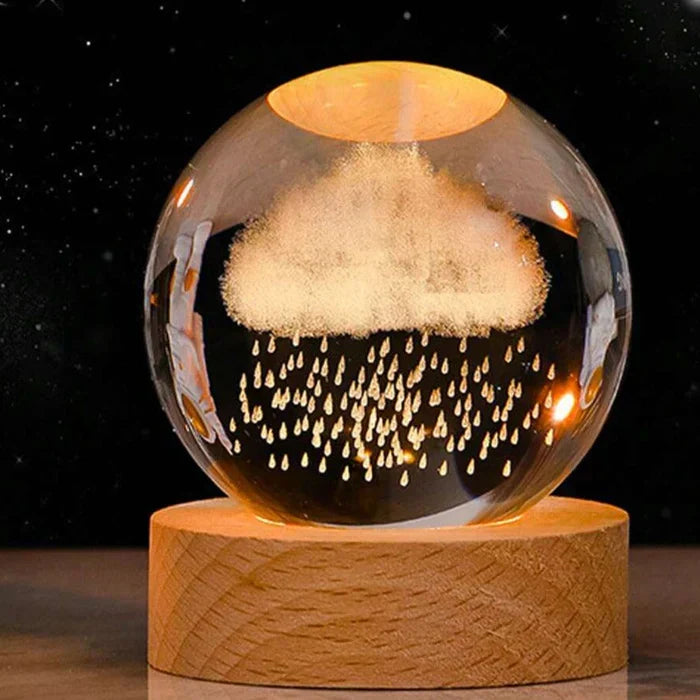 3D-Mondlampe mit Astronautendekoration und warmem LED-Nachtlicht