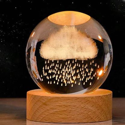 3D-Mondlampe mit Astronautendekoration und warmem LED-Nachtlicht