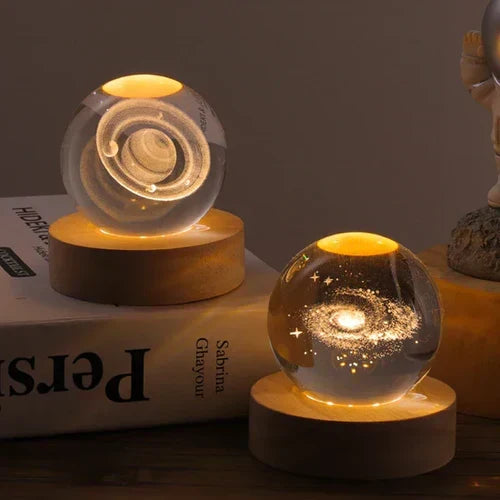 3D-Mondlampe mit Astronautendekoration und warmem LED-Nachtlicht