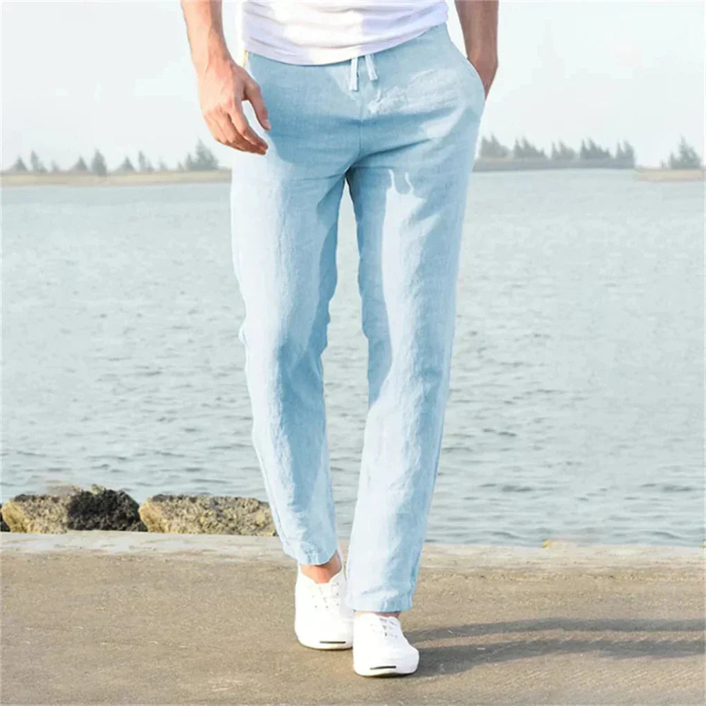 Men's Linen Summer Trousers – Casual Style with Airy Design
