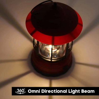 Lanterna da campeggio ricaricabile con LED dimmerabile e design vintage
