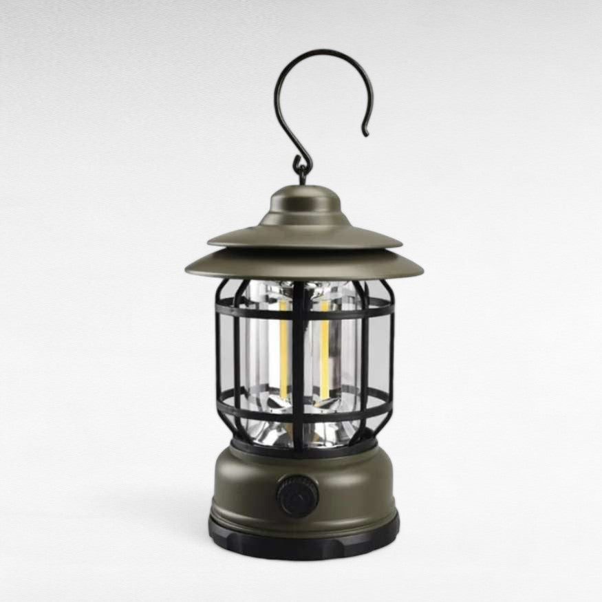 Lanterna da campeggio ricaricabile con LED dimmerabile e design vintage