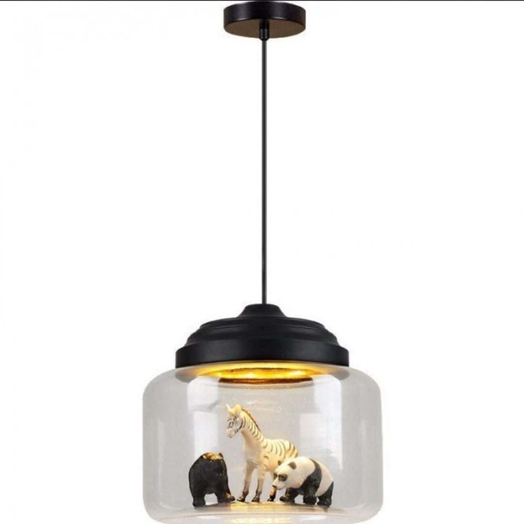 Little Zoo | Závěsná lampa se skleněným stínidlem
