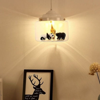 Little Zoo | Závěsná lampa se skleněným stínidlem