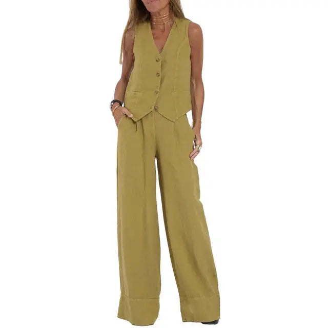 Loïs | Stylish Loose Set (Cardigan + Trousers)