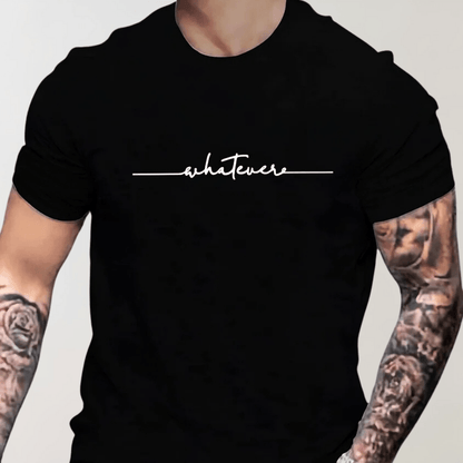 Casual Men's T-shirt with Round Neck