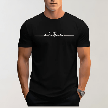 Casual Men's T-shirt with Round Neck