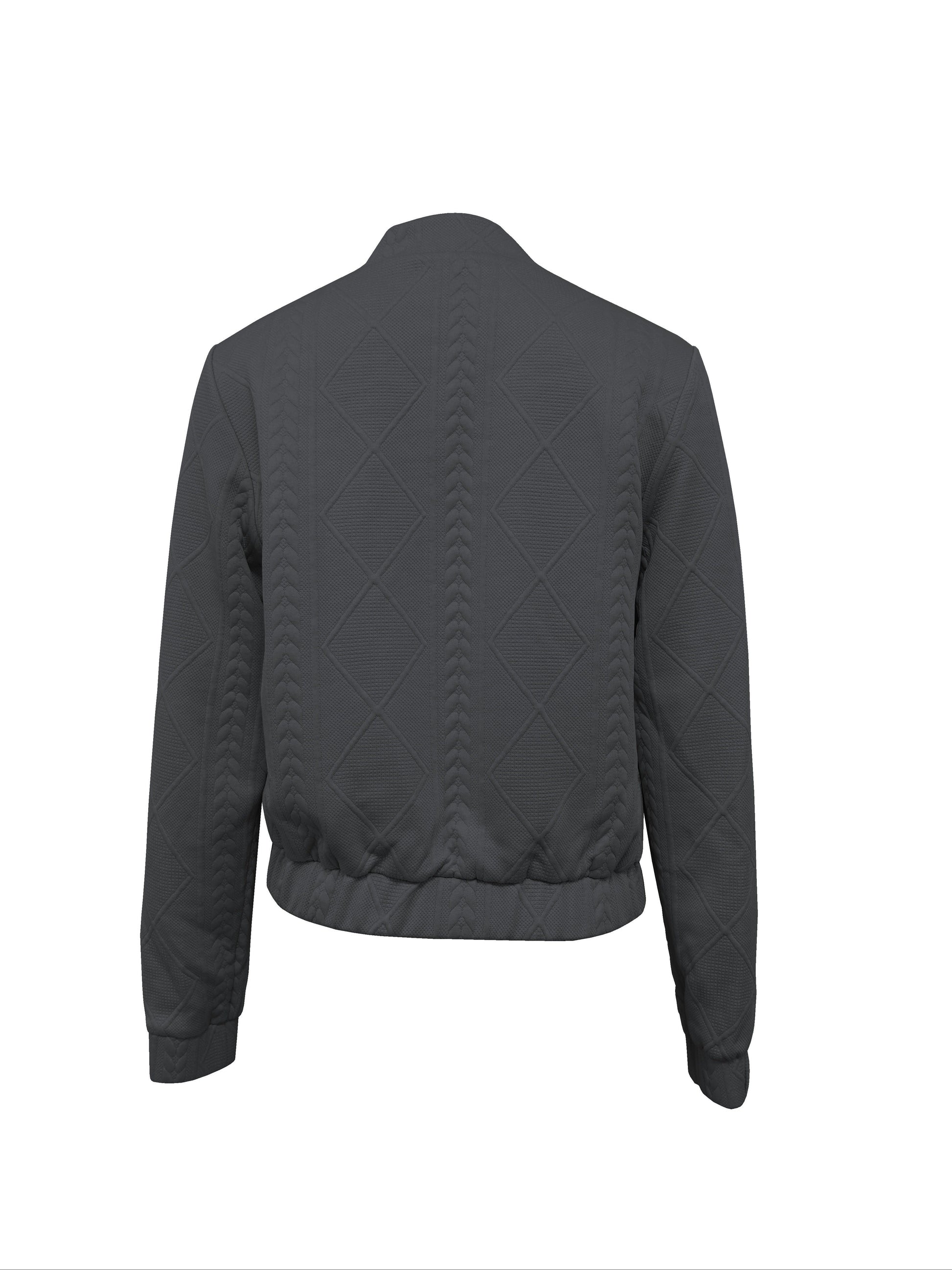 Lotte | Casual bomber jacket with plain texture