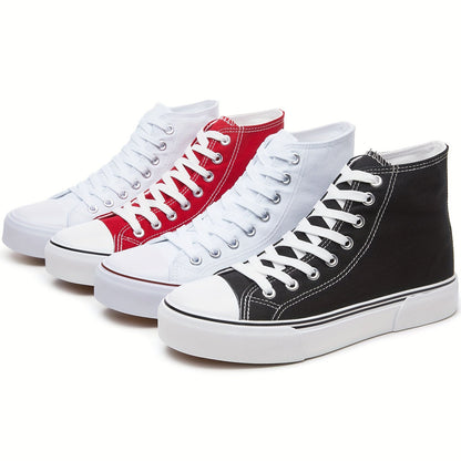 Lotte | Casual canvas sneakers in solid colour with rubber sole