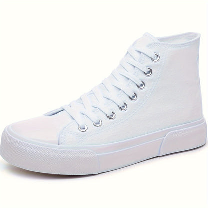 Lotte | Casual canvas sneakers in solid colour with rubber sole