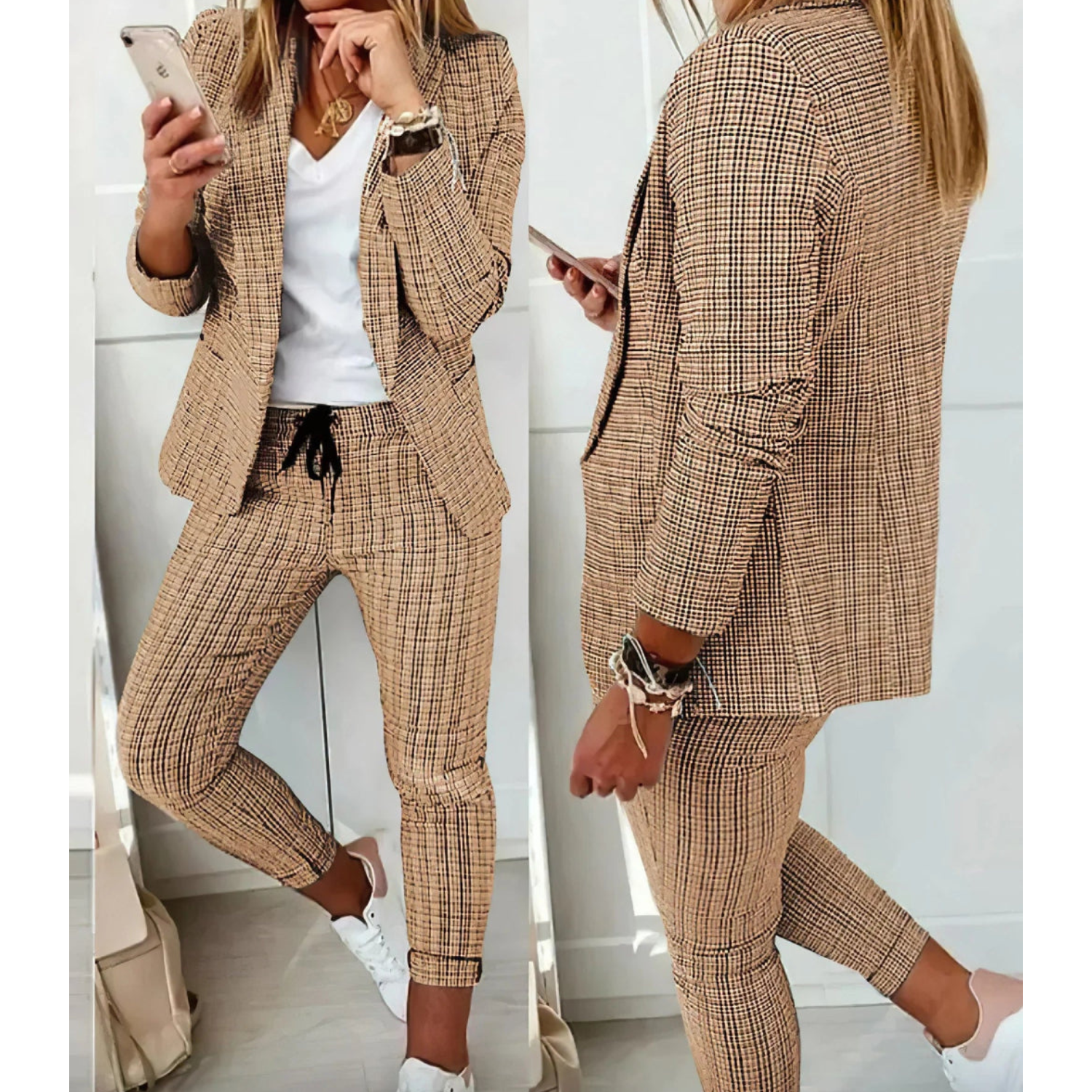 Lotte | Women's Suit with Long Blazer and Trousers