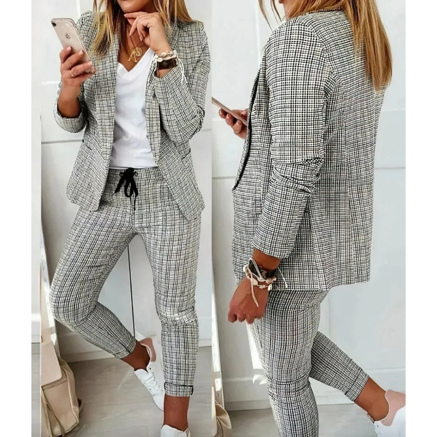 Lotte | Women's Suit with Long Blazer and Trousers