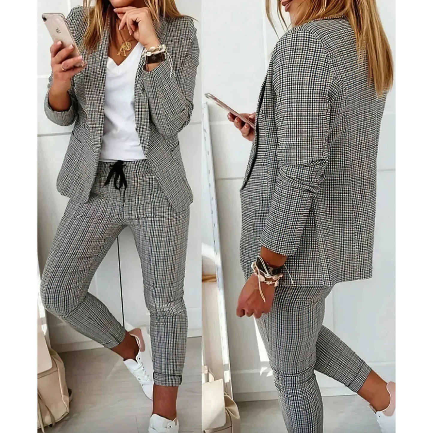 Lotte | Women's Suit with Long Blazer and Trousers