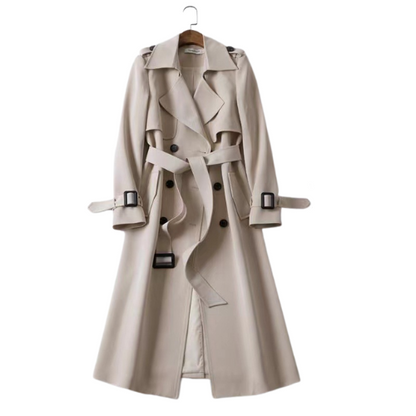 Lotte | Elegant long ladies' coat with double buttons