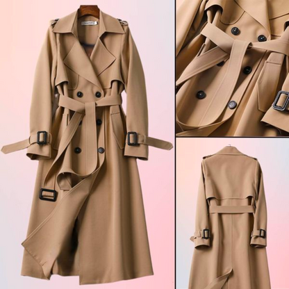 Lotte | Elegant long ladies' coat with double buttons