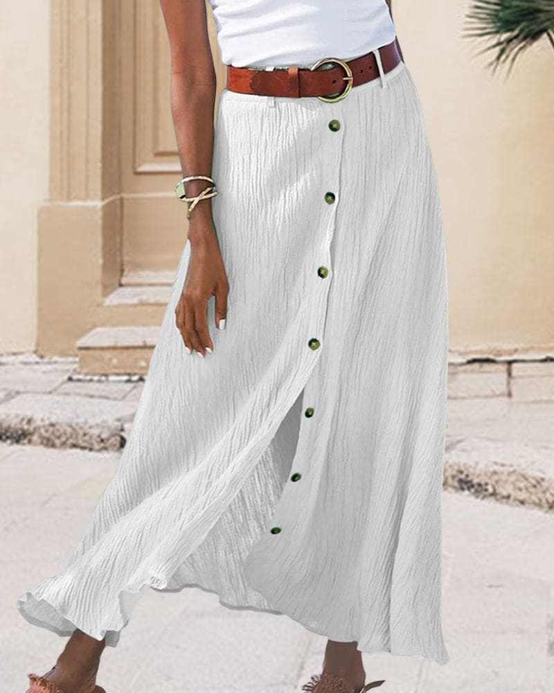 Lotte | Elegant Long Skirt in Solid Colour