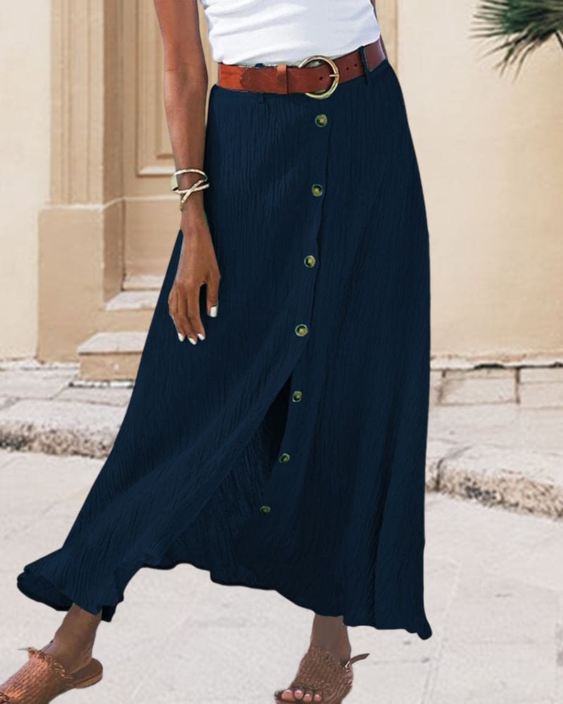 Lotte | Elegant Long Skirt in Solid Colour