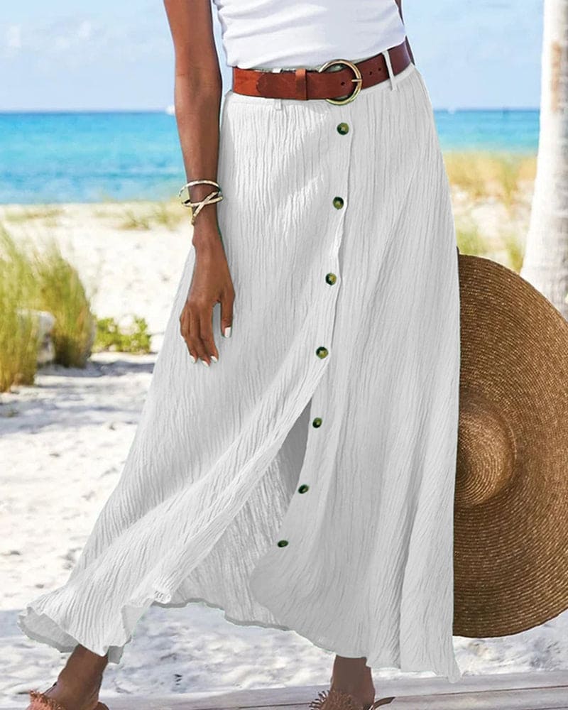 Lotte | Elegant Long Skirt in Solid Colour