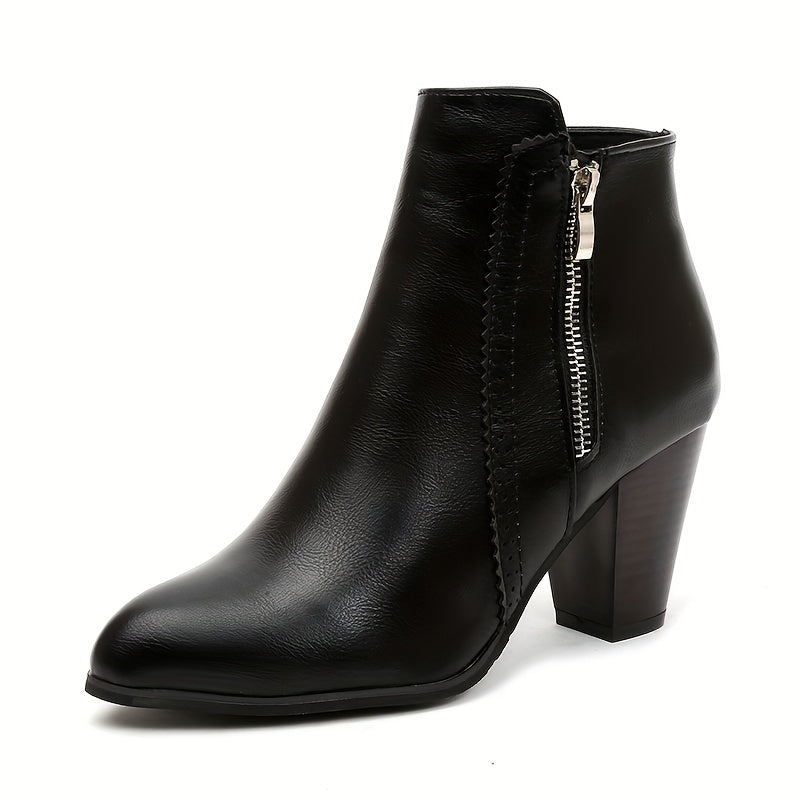 Lotte | Ankle Boots with Round Toe and Chunky Heel